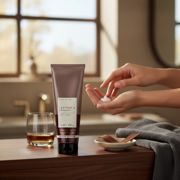 Bath and body works Leather Brandy Body cream With Shea Butter For men - Picture 2 of 4